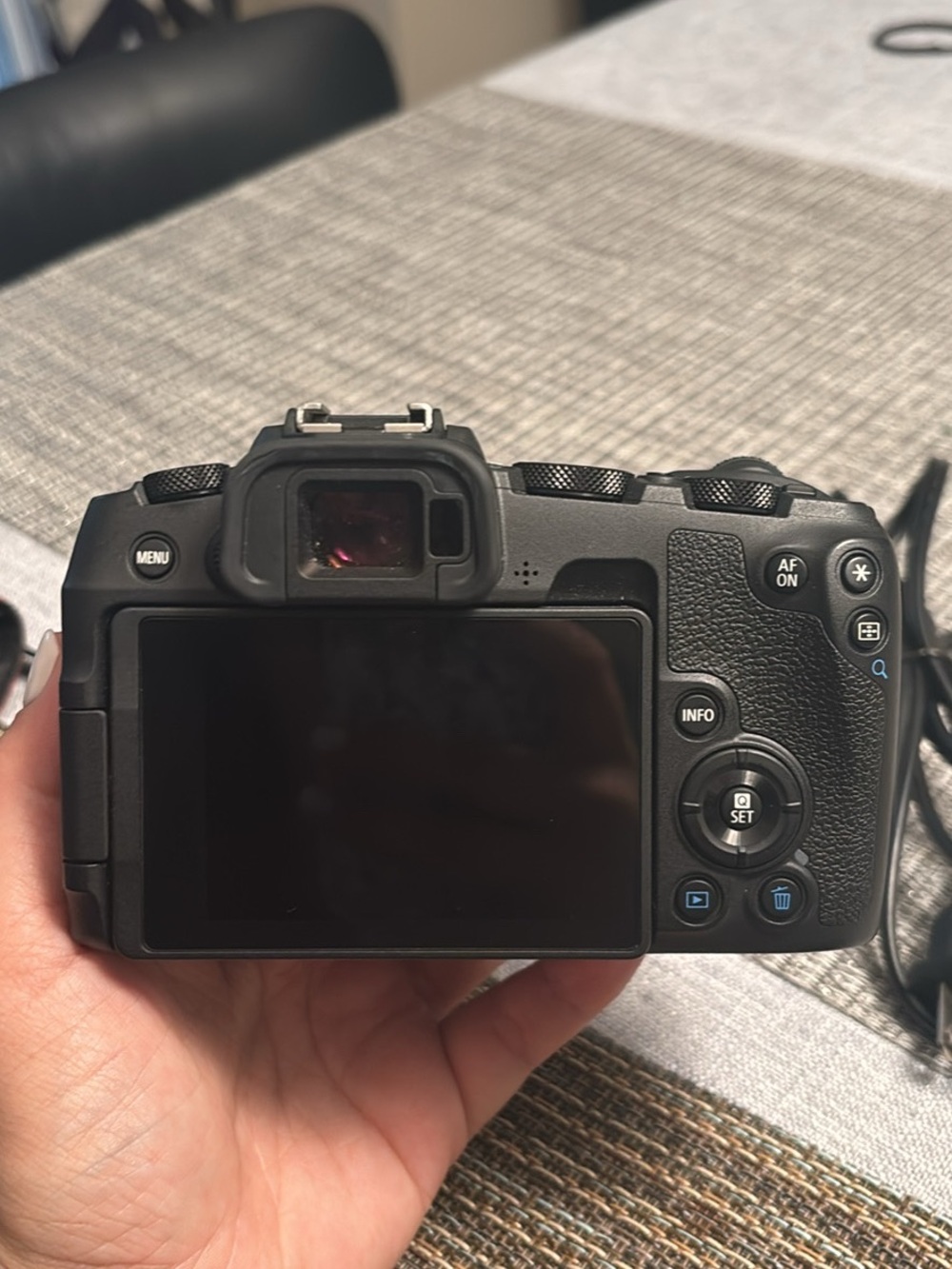 Canon EOS RP Mirrorless Camera Body with Black & Red Strap - Picture 4 of 9
